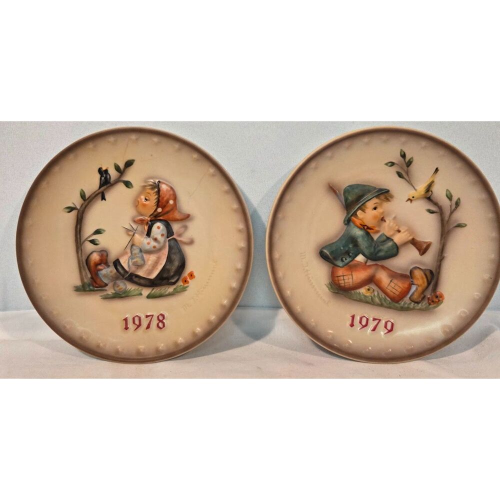 Vintage Goebel Hummel Annual Plates 1978 1979 W Germany Set
